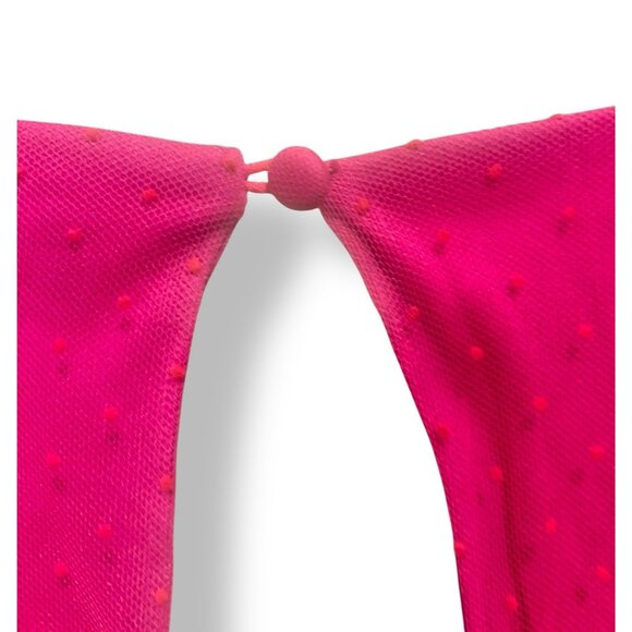 Lulus Hot Pink Tulle Tiered Puff Sleeve Mini Dress Womens Size M NWT 80s Madonna - Picture 9 of 16